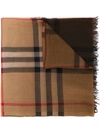 BURBERRY BURBERRY HOUSE CHECK SCARF - BROWN