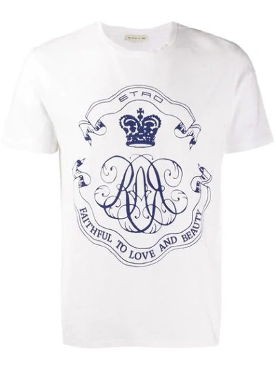 Etro Printed T-shirt In White