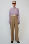 ACNE STUDIOS 纸袋裤腰长裤 Sand beige