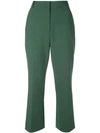 TIBI ANSON STRETCH CROPPED BOOTCUT PANT