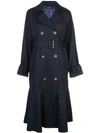 TIBI DOUBLE BREASTED TRENCH COAT