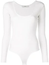 TIBI TECH POLY DECOLLETE BODYSUIT