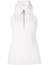 TIBI STRUCTURED CREPE SLEEVELESS TOP