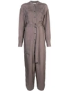 TIBI WALDEN CHECKED JUMPSUIT