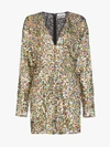 Attico Balloon Sleeve Sequinned Mini Dress In Multicolour