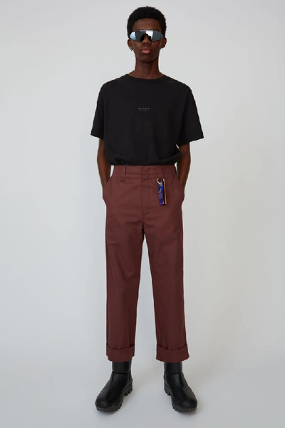 Acne Studios Chino Trousers Chestnut Brown