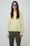 Acne Studios Peele Pale Yellow In Pilled Crewneck Sweater