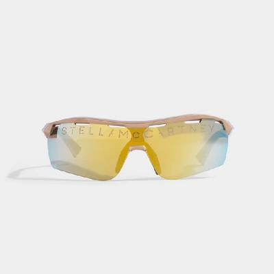 Stella Mccartney 99mm Bio-injection Shield Sunglasses In Bronze