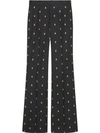 GUCCI PINEAPPLE EMBROIDERED TROUSERS 