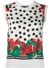 DOLCE & GABBANA PRINTED KNITTED TOP