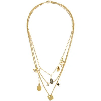 Isabel Marant Vedette Charm Necklace In Gold