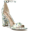 Sam Edelman Women's Yaro Ankle Strap Block Heel Sandals In White Multi