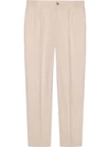 GUCCI COTTON POPLIN PANT WITH GUCCI LABEL