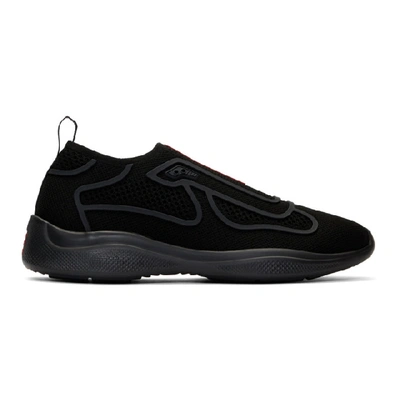 Prada Sport Knit Sneakers Prada Sport Knit No Tie Lace Up Sneakers in Grey Polyester  main image 3