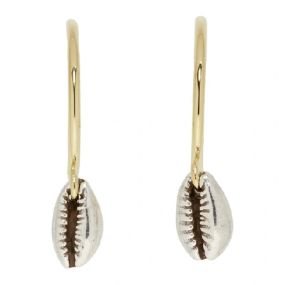 Isabel Marant Shell-drop Hoop Earrings In Silver