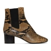 Isabel Marant Danae Snake-effect Leather Ankle Boot In 50fa Fauve