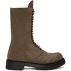 RICK OWENS RICK OWENS BROWN ARMY BOOTS