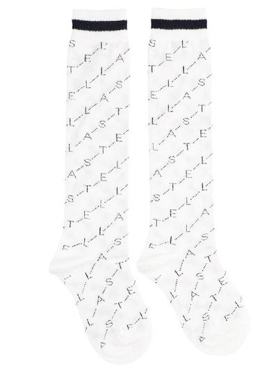 Stella Mccartney Printed Logo Socks In White