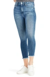 JOE'S HONEY CURVY HIGH WAIST FRAYED CROP SKINNY JEANS,BL1CNI5777