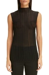 GIVENCHY PLEATED CRINKLE GEORGETTE SLEEVELESS BLOUSE,BW60GS122L