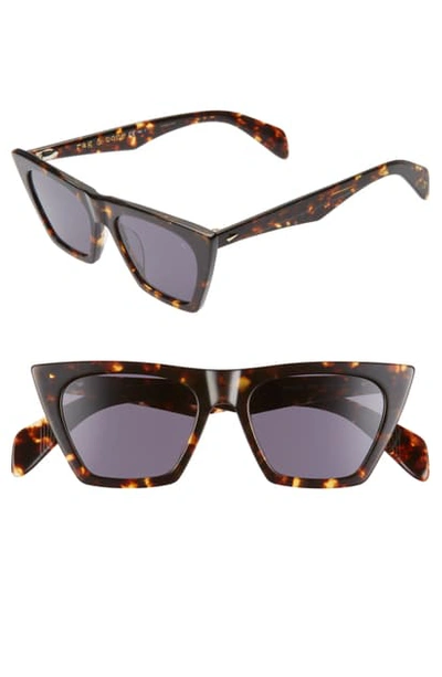 Rag & Bone 51mm Cat Eye Sunglasses - Dark Havana In Dark Havana