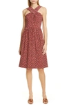 KATE SPADE FLORADOODLE HALTER DRESS,NJMUA577