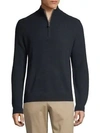 SAKS FIFTH AVENUE Half-Zip Cashmere Sweater