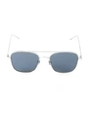 Cartier 55mm Aviator Sunglasses In Silver