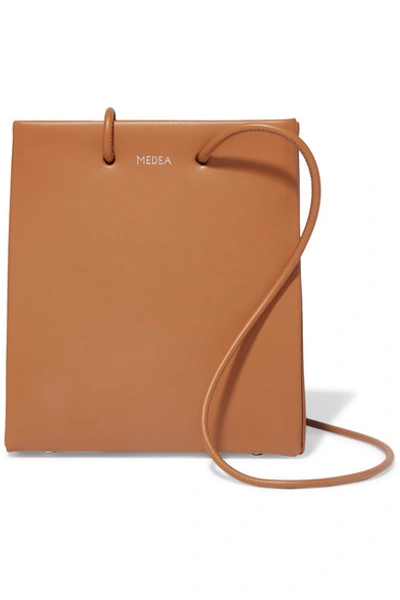 Medea Prima Short Small Leather Tote In Caramello