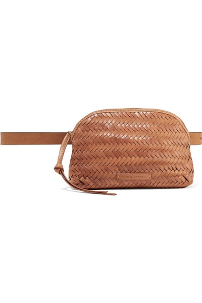 Loeffler Randall Demi Woven Leather Belt Bag In Tan