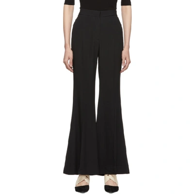 Rosetta Getty Black Straight Flare Trousers