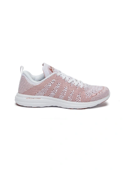 Apl Athletic Propulsion Labs Athletic Propulsion Labs Women's Techloom Pro Knit Low-top Trainers In White / Redwood