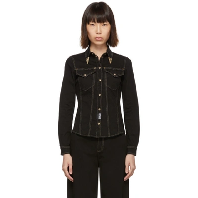 Versace Jeans Couture Women's Shirt Long Sleeve In Black