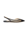 JIMMY CHOO 'Fetto' mesh d'Orsay slingback flats