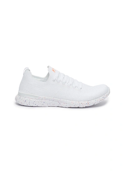 Apl Athletic Propulsion Labs 'techloom Breeze' Speckle Print Outsole Knit Sneakers In White Speckle Print