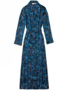 DEREK ROSE DEREK ROSE WOMEN'S FULL LENGTH DRESSING GOWN BRINDISI 42 PURE SILK SATIN MULTI,1259-BRIN042MUL