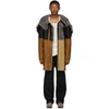 RICK OWENS RICK OWENS TAN AND BLACK BROTHER PARKA