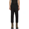 RICK OWENS RICK OWENS BLACK WOOL CROPPED TROUSERS