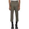 RICK OWENS RICK OWENS TAUPE CROPPED ASTAIRES TROUSERS