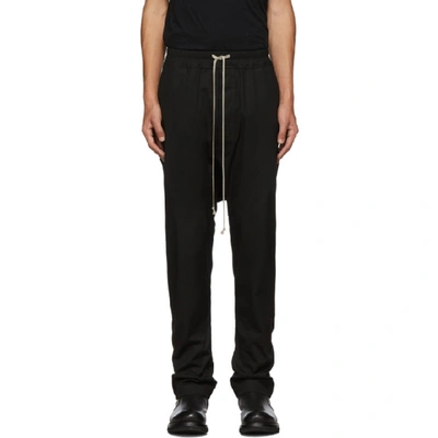 Rick Owens Astaires Technical Drawstring Pants In 09 Black