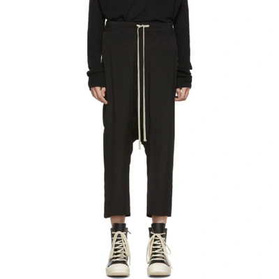 Rick Owens Cropped Trousers In 09 Black
