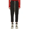 RICK OWENS RICK OWENS BLACK CROPPED ASTAIRES TROUSERS