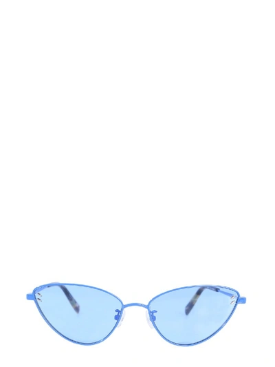 Stella Mccartney Slender Cat-eye Metal Sunglasses In Azure