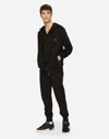 Dolce & Gabbana Black Hoodie With Plated Logo On The Chest In Black