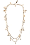 ROSANTICA GOLD-TONE, BEAD AND SHELL NECKLACE