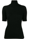 BOTTEGA VENETA ROLL-NECK SHORT SLEEVE SWEATER