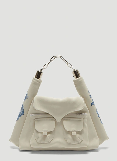 Asai Vase Dragon Nunchuck Bag In Cream