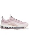 NIKE AIR MAX 97 LEATHER AND MESH SNEAKERS