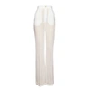 JIRI KALFAR White Silk Chiffon Trousers With Crease