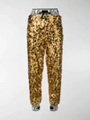 DOLCE & GABBANA LOGO SEQUINNED TRACK PANTS,FTBBITFLSA813538415